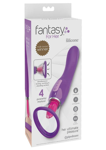 Fantasy For Her Her Ultimate Pleasure Silicone Vibrating Multi-Speed Rechargeable Clit Stimulator - Purple