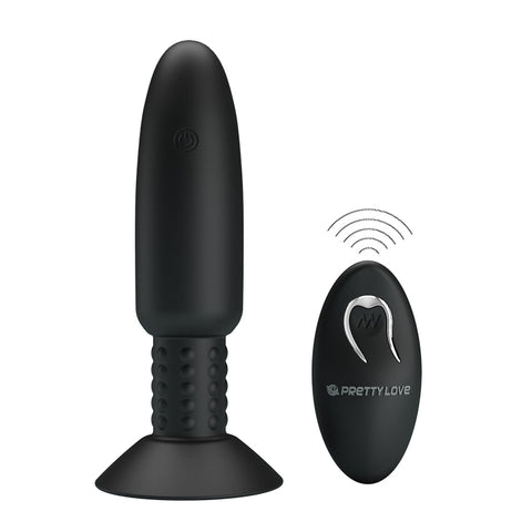 (D) Pretty Love Beaded For Ext Pleasure Butt Plug W/ Remote